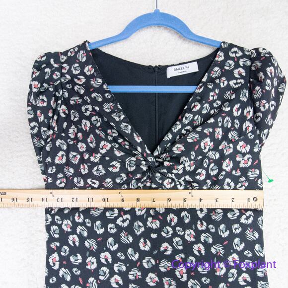 New!  Bailey 44 Olivia‎ Puff-Sleeve Leopard Print Dress, women size 0 - Picture 11 of 15
